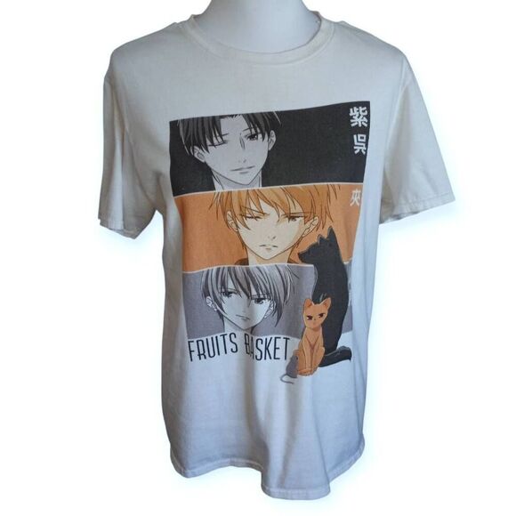FRUITS BASKET Shigure Kyo & Yuki Panel T-Shirt SZ.M GUC. - Picture 2 of 6